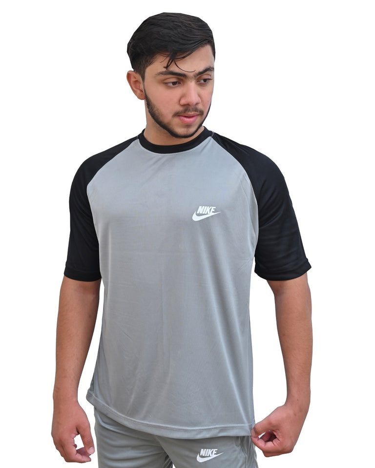Men's Grey & Black Premium NIKE Tracksuit