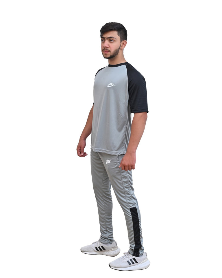 Men's Grey & Black Premium NIKE Tracksuit