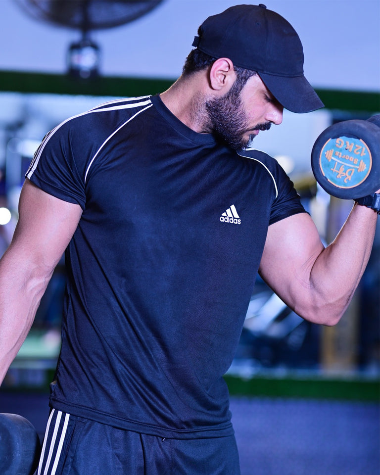 Men’s Premium Adidas Blue Sports Tracksuit – Slim Fit Gym & Summer Wear
