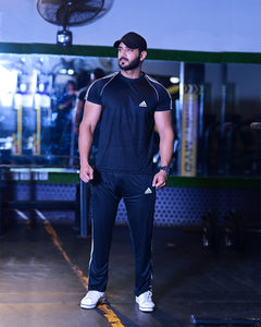 Men’s Premium Adidas Blue Sports Tracksuit – Slim Fit Gym & Summer Wear