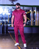 Men’s Premium Sports Tracksuit – Maroon Athletic Fit Summer Set