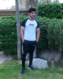 Men’s Nike-Inspired Sports Tracksuit – Black & White Contrast Design