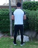 Men’s Nike-Inspired Sports Tracksuit – Black & White Contrast Design
